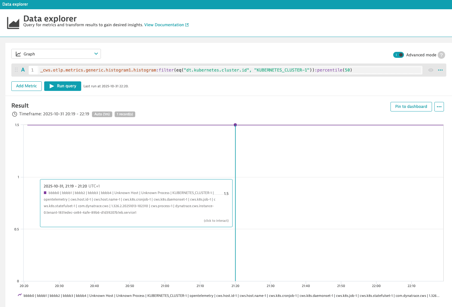 Percentile transformation in the Data Explorer
