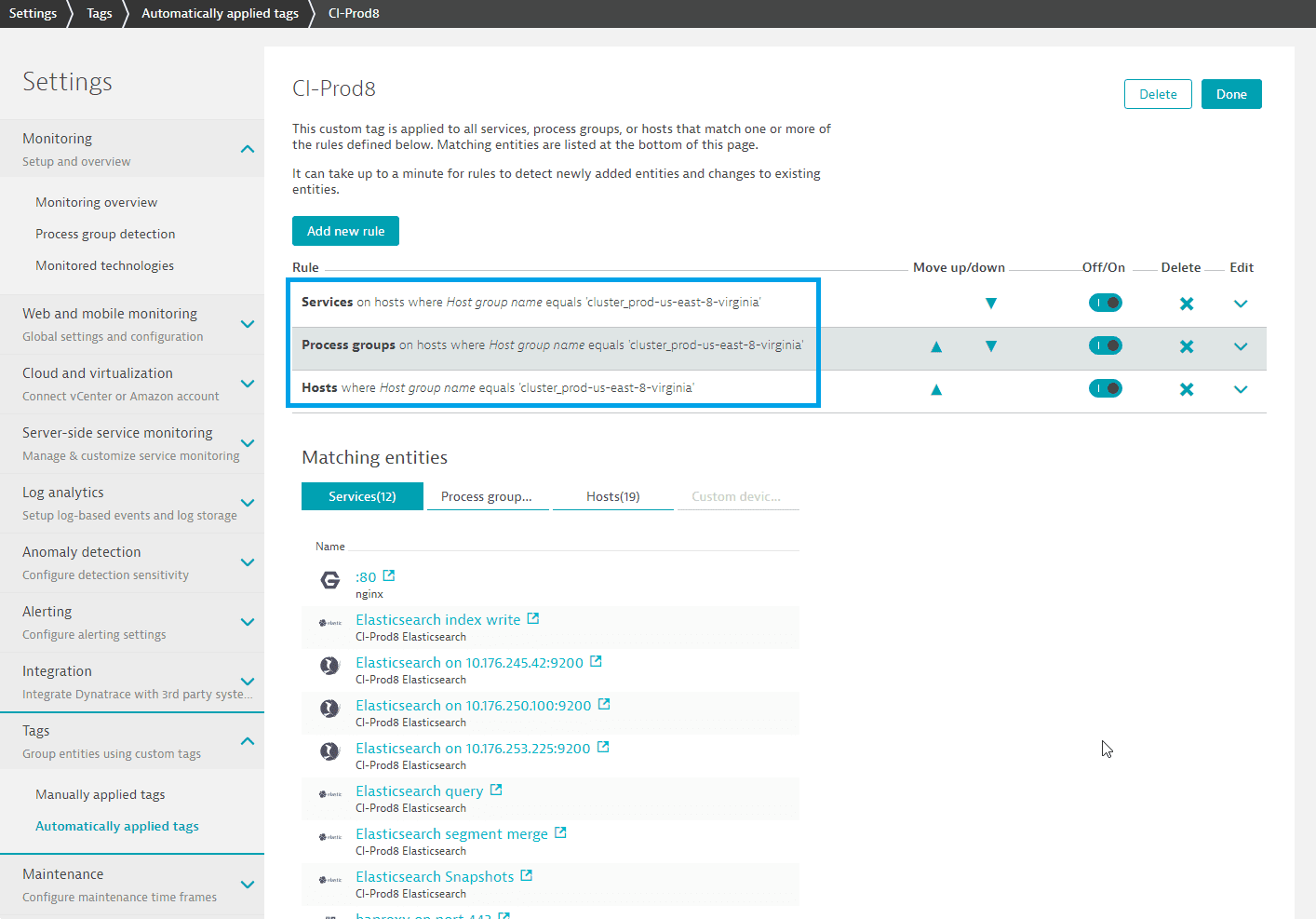 Host groups