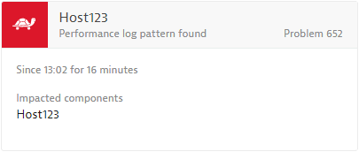 Performance log pattern found event