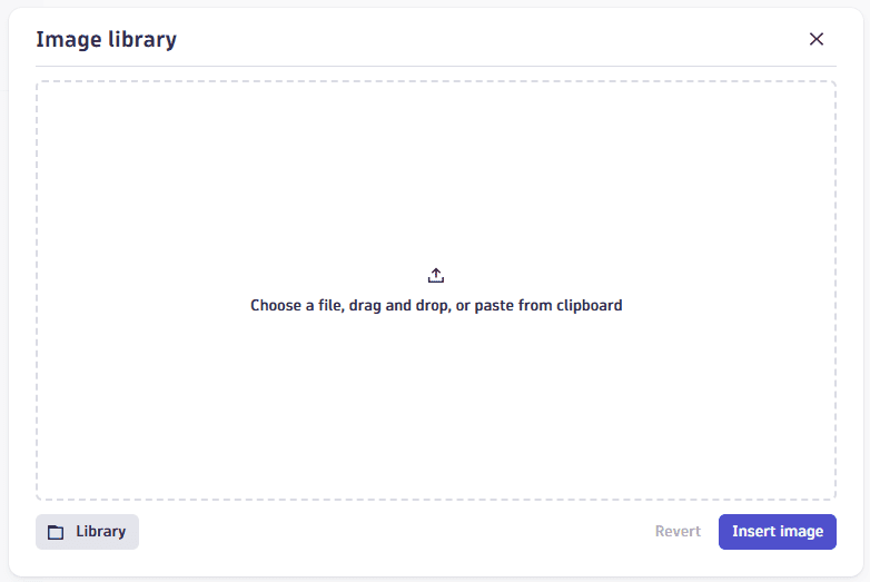 "Image library" window