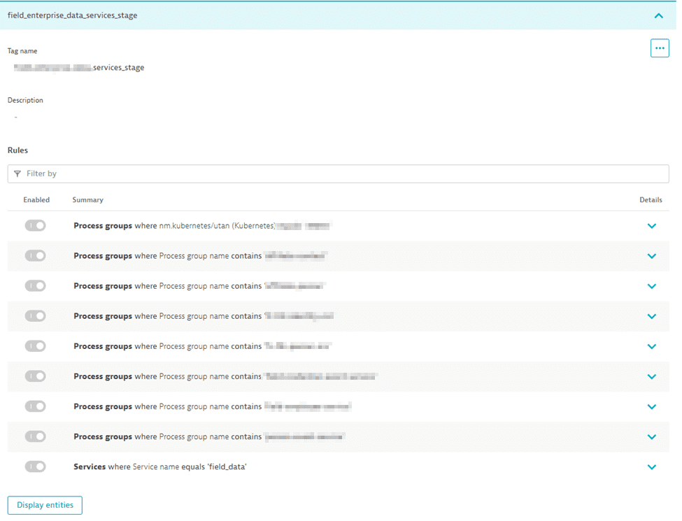 Example 1: Auto-tagging based on process name, host name, service name, or metadata