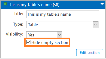 Hide empty section