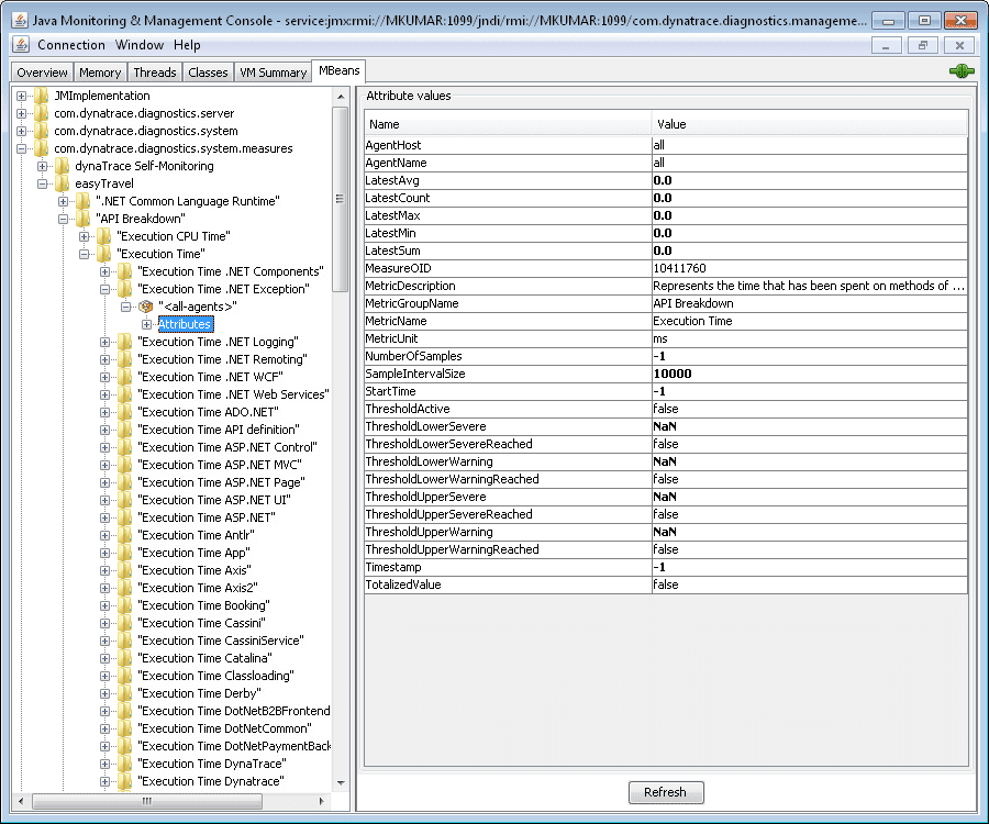 Java Management & Monitoring Console