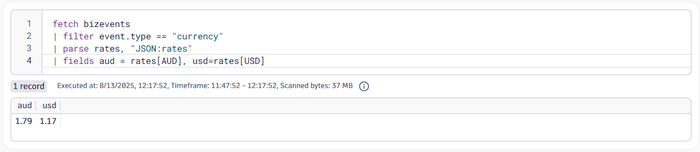 Using DQL to extract currency rate from array