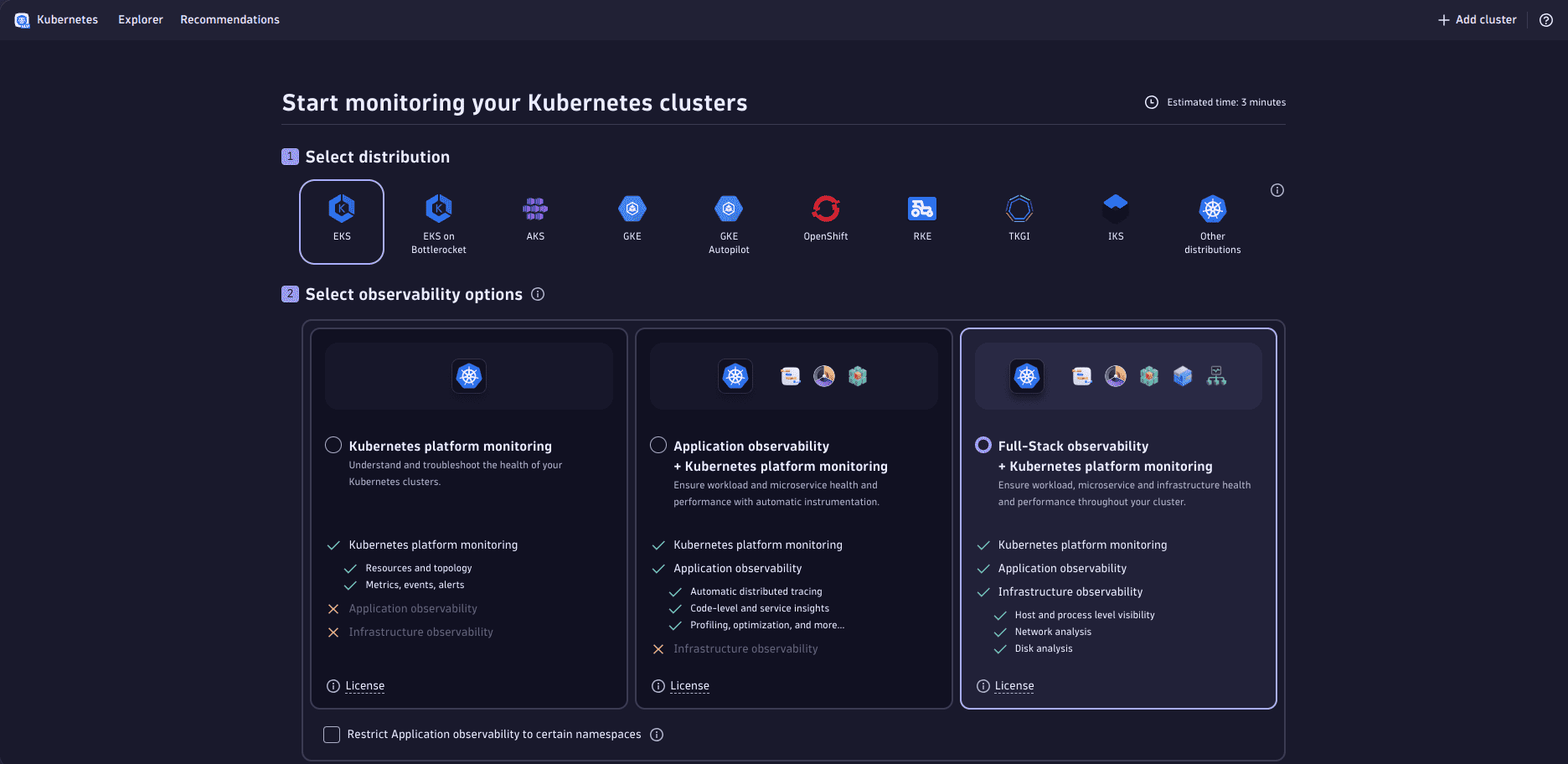 Kubernetes app - enable new clusters