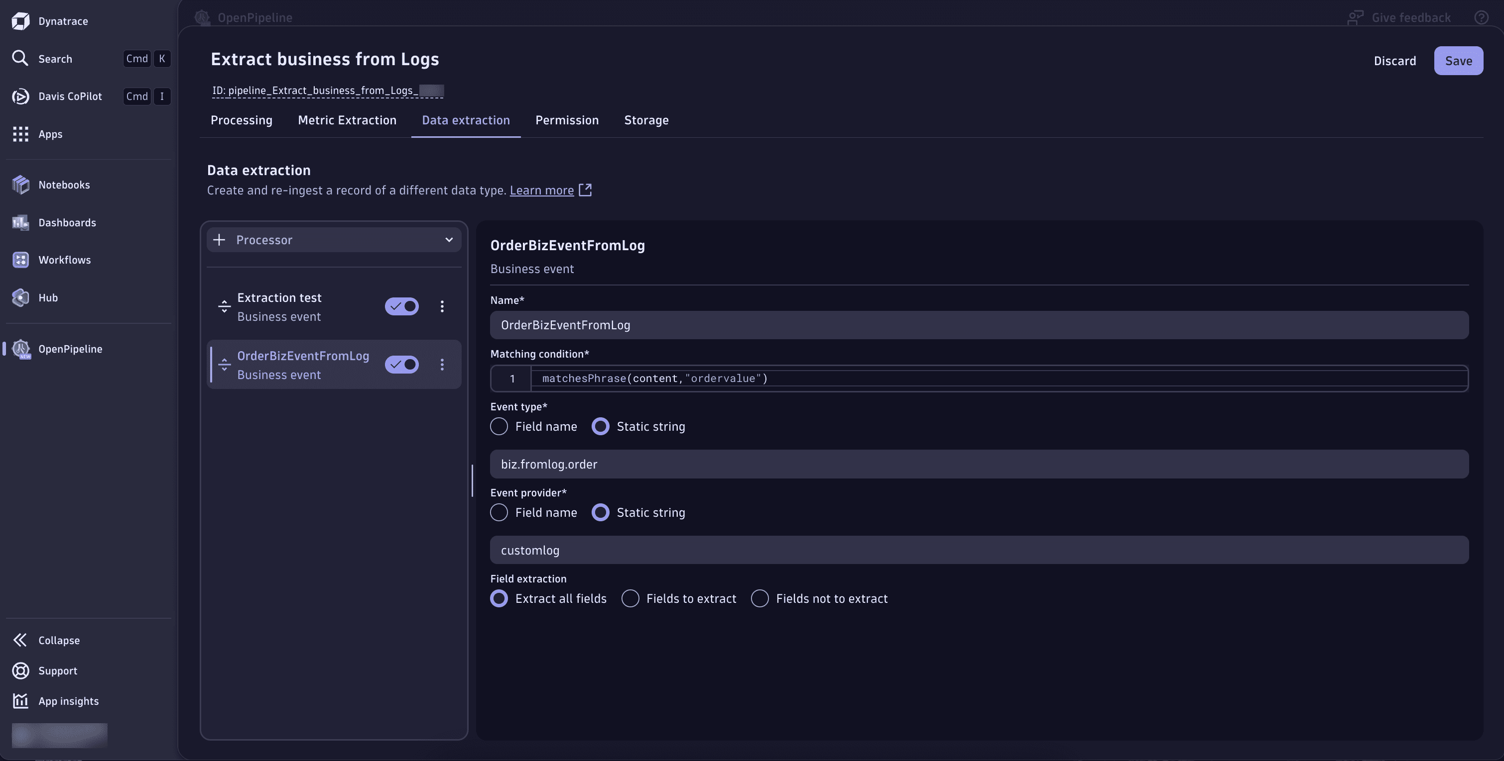 Log to Business Events Extraction