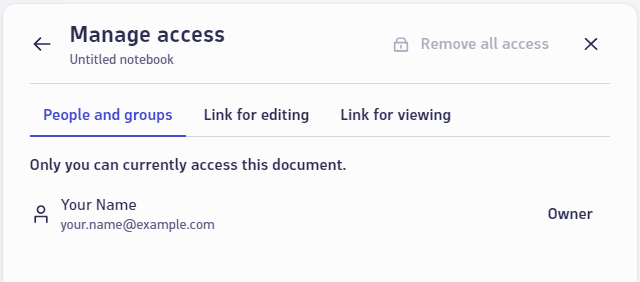 Manage access: before sharing with anyone