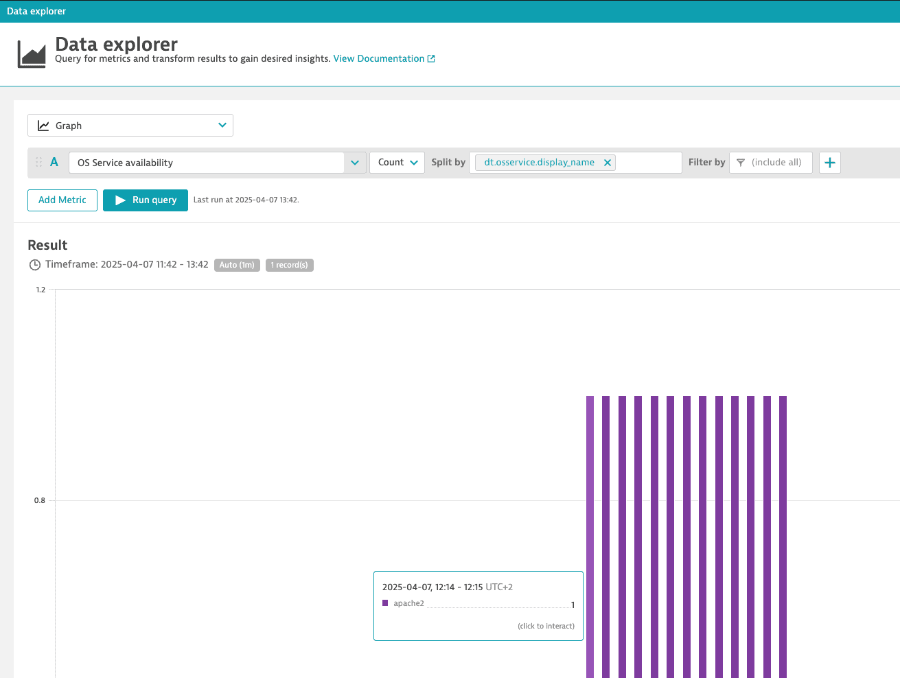 Set an advanced alerting in Data explorer for Managed.