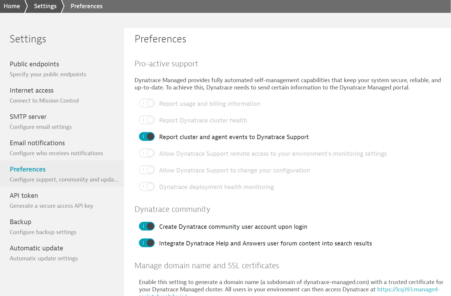 Dynatrace Mission Control screenshot