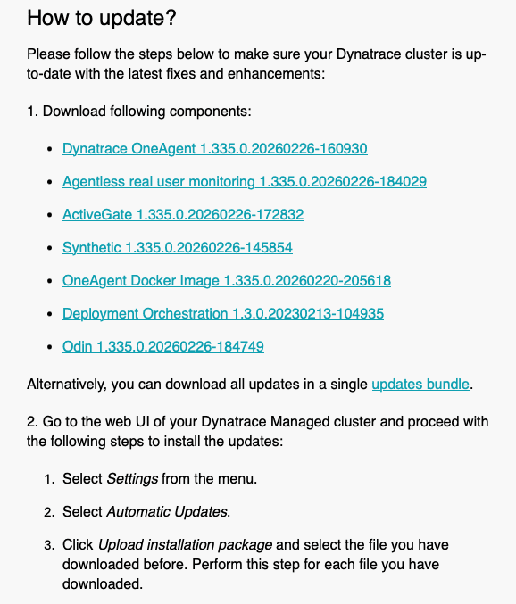 Managed notification email