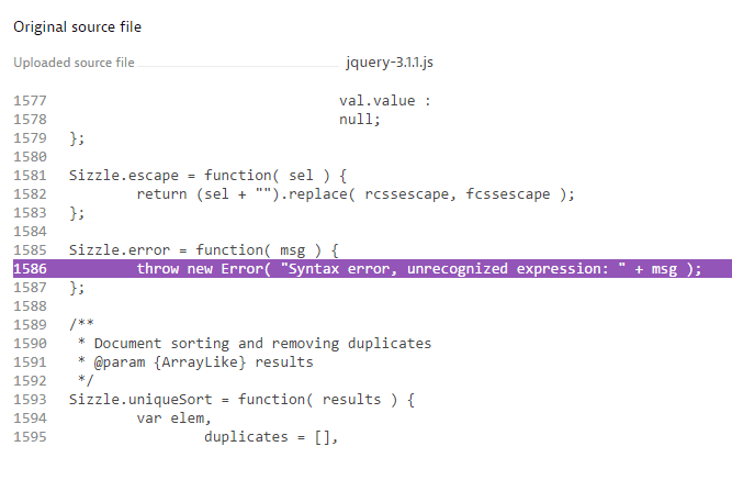 Mapping minified javascript