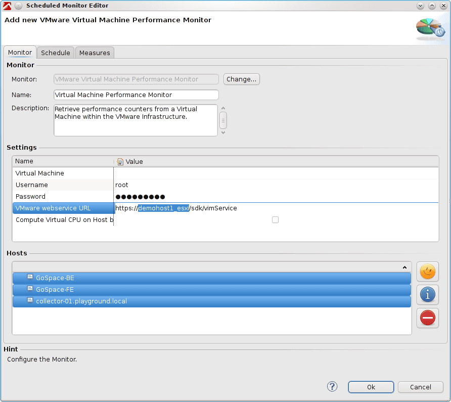 Add the hosts to the monitor.