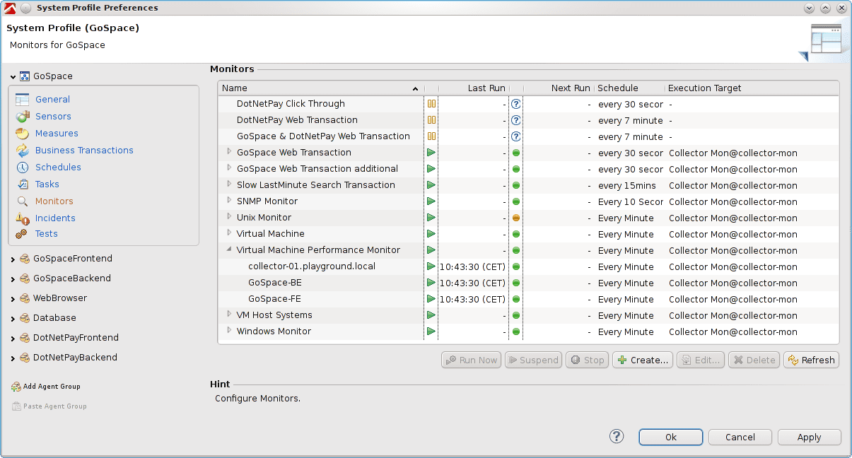 Test your monitor before you close the System Profile.