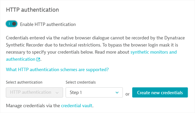 Navigate event HTTP authentication
