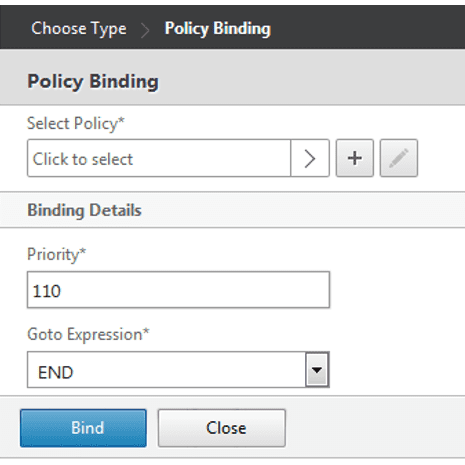 Policy binding