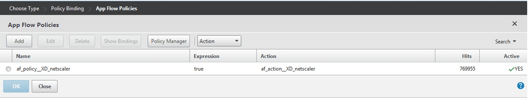 AppFlow policies