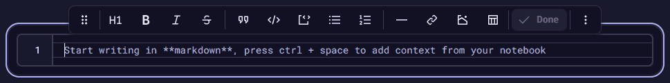 Example: Notebooks: edit Markdown section