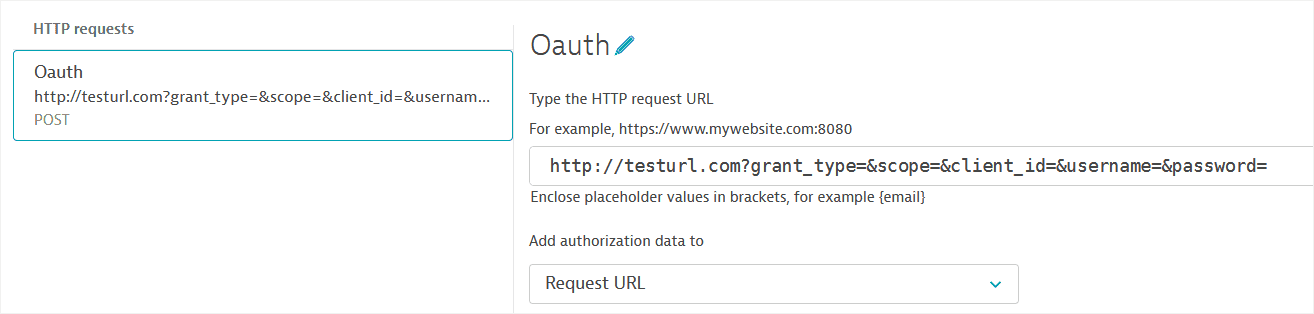 OAuth parameters in request URL
