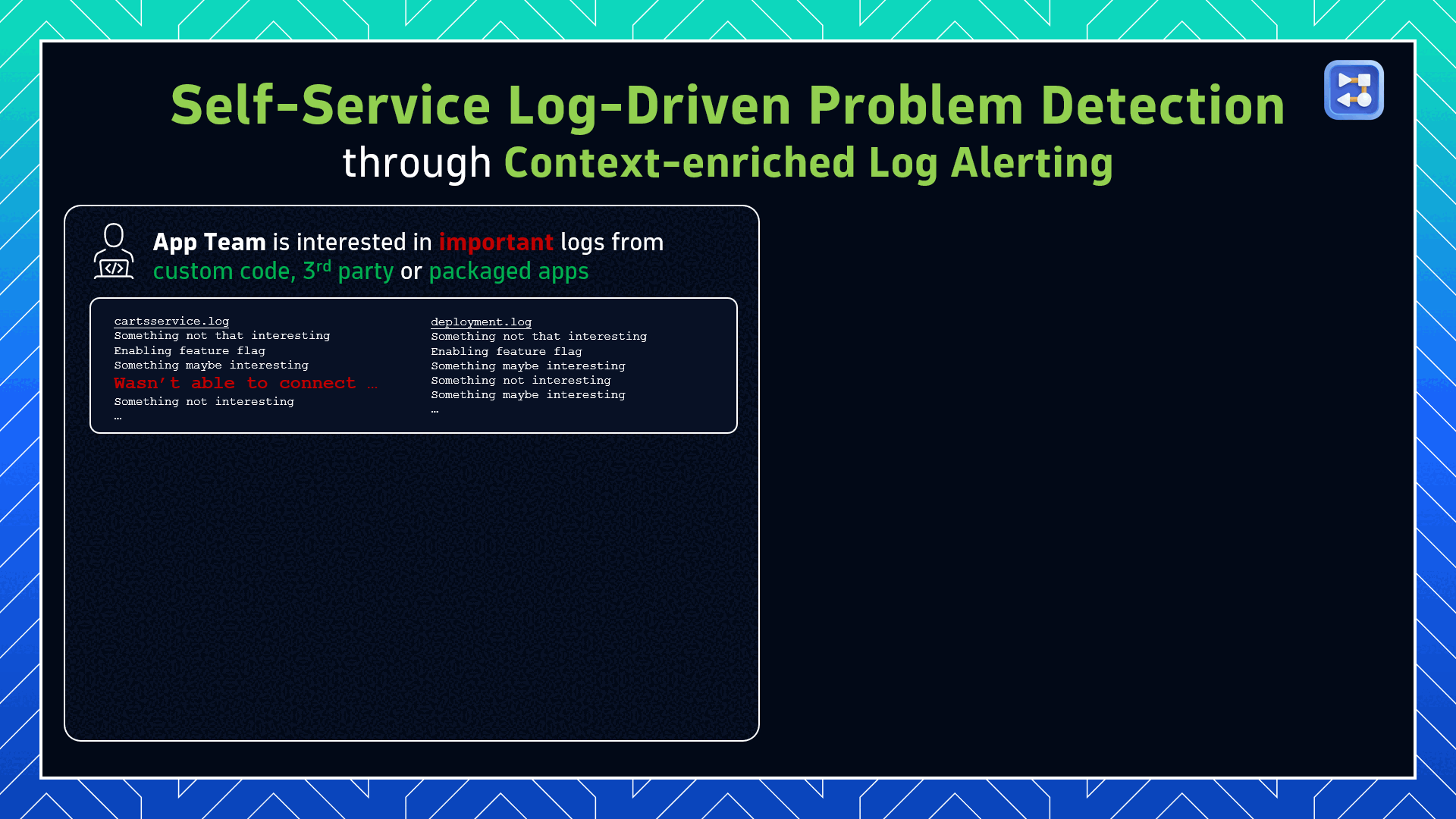 Problem Detection with Logs use case explanation