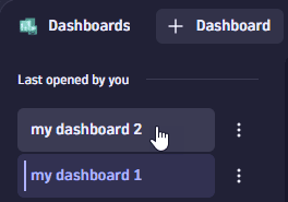 Open a dashboard