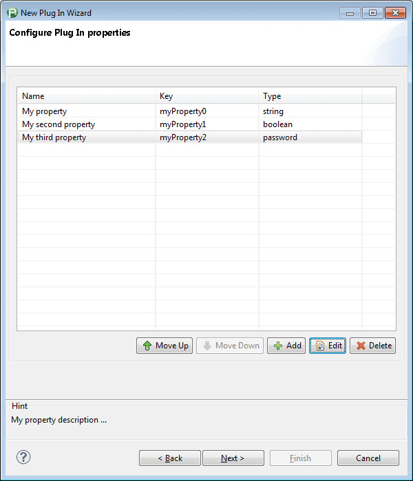Configure Plugin Properties