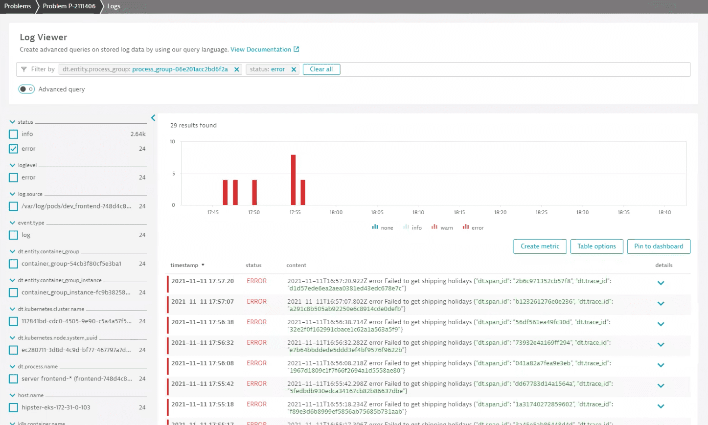 Log analysis PurePath - 2