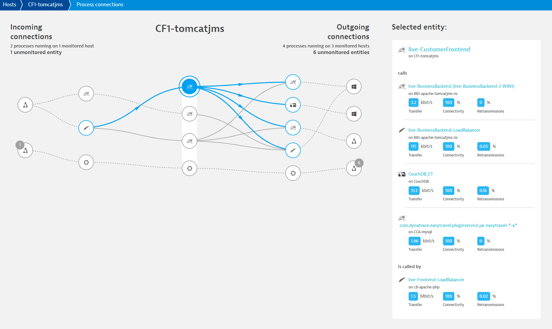 Monitor process-specific network connections