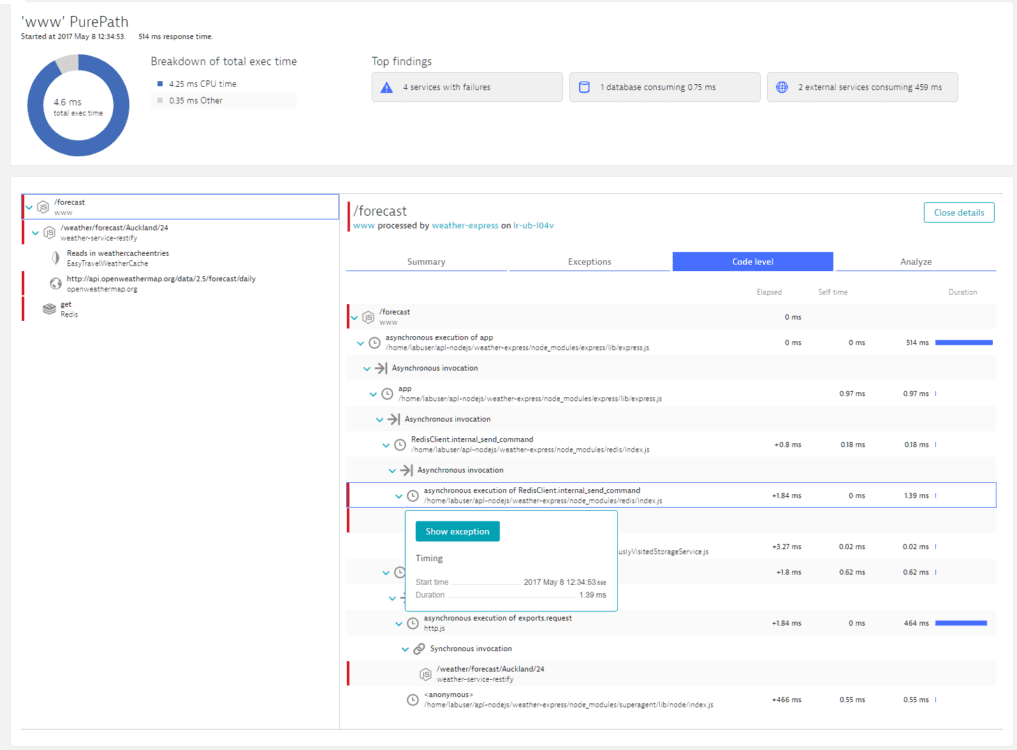 Distributed trace 13