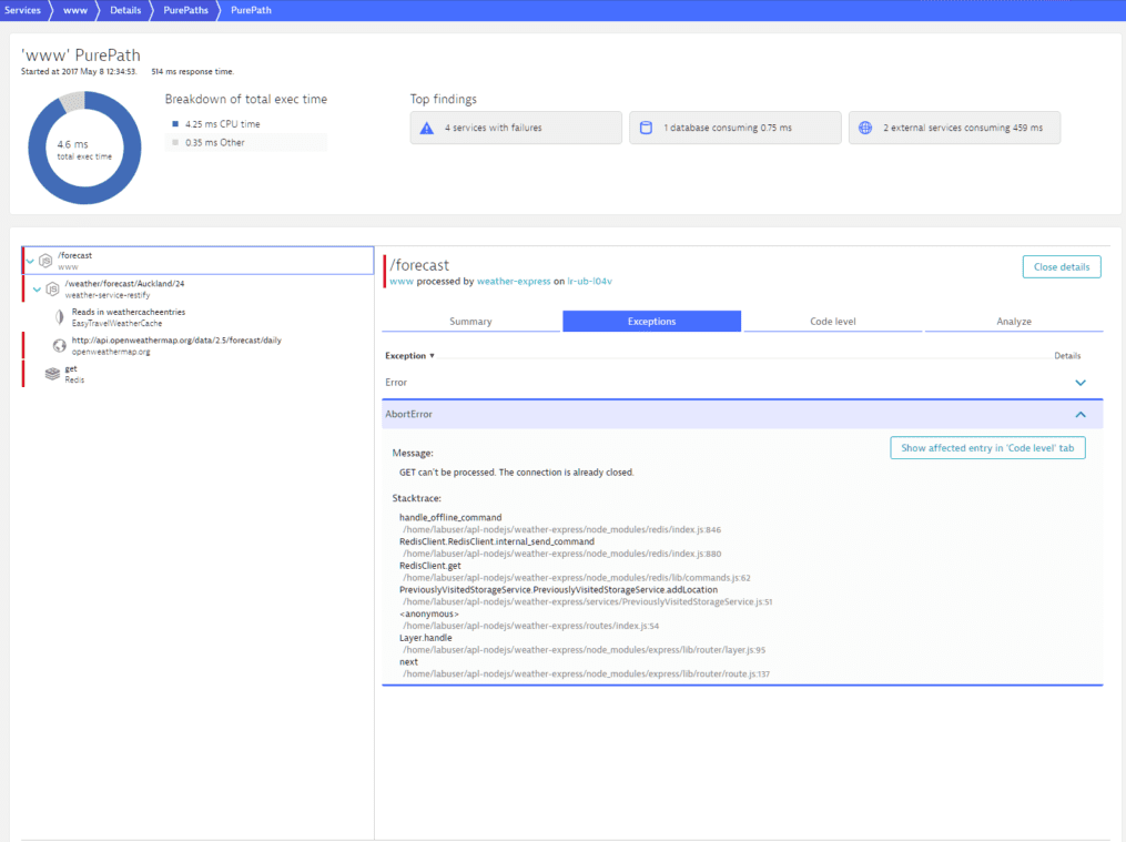 Distributed trace 14