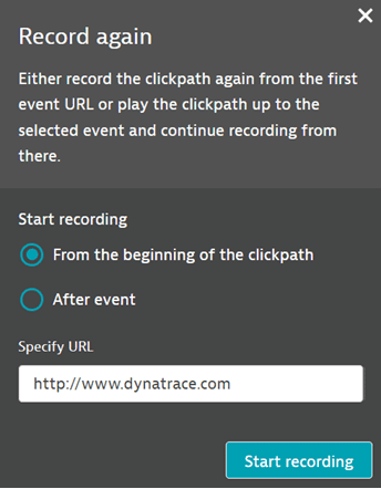 Record a clickpath again