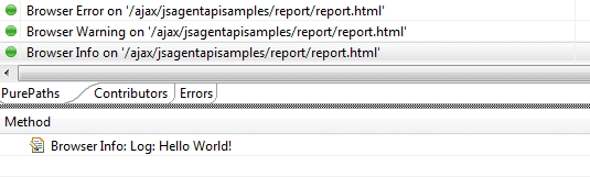 User Actions for report function