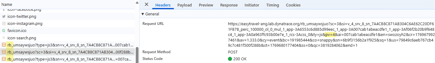 RUM beacons in the new format