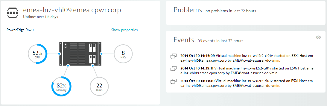 Ruxitday esxi host