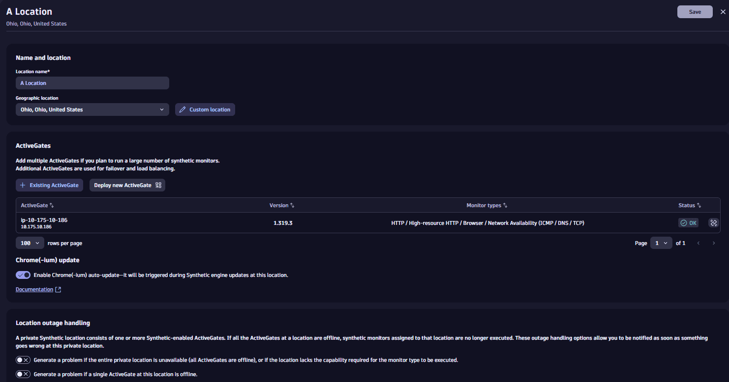 Synthetic location details.