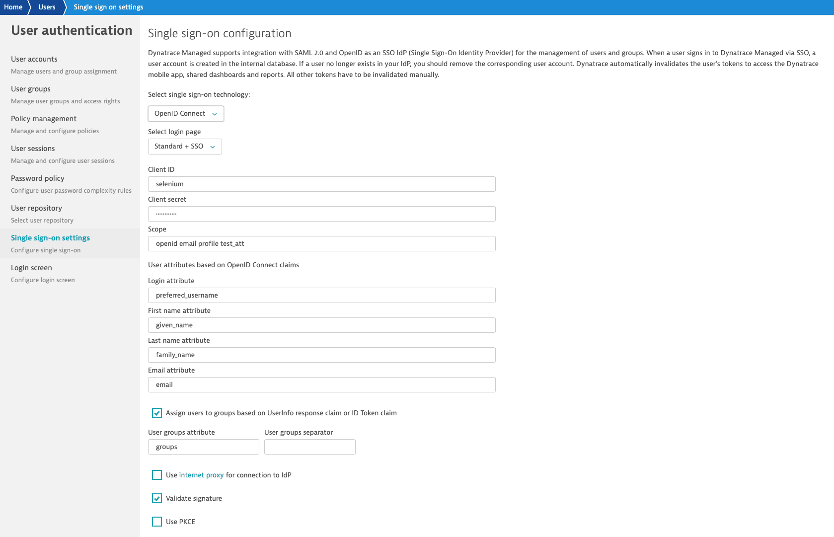 PKCE feature for OpenID Connect