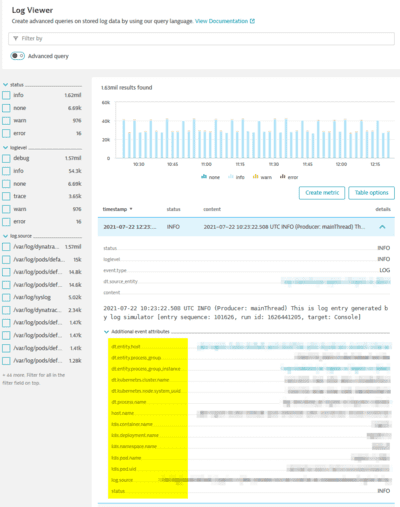 Log events — Dynatrace Docs