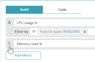 Change metric selection