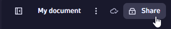 Document: sharing: "Share" button in a document (notebook or dashboard)