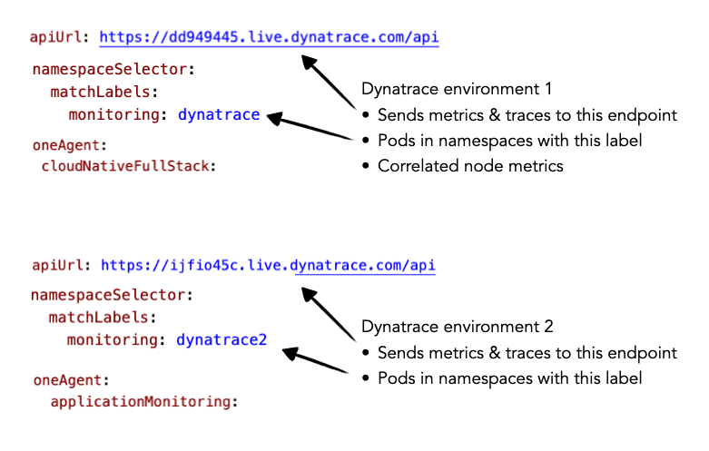 Split metrics Dynatrace API