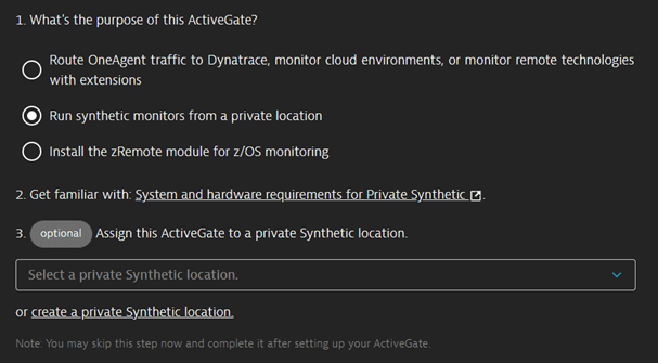 Assign an ActiveGate to a private location