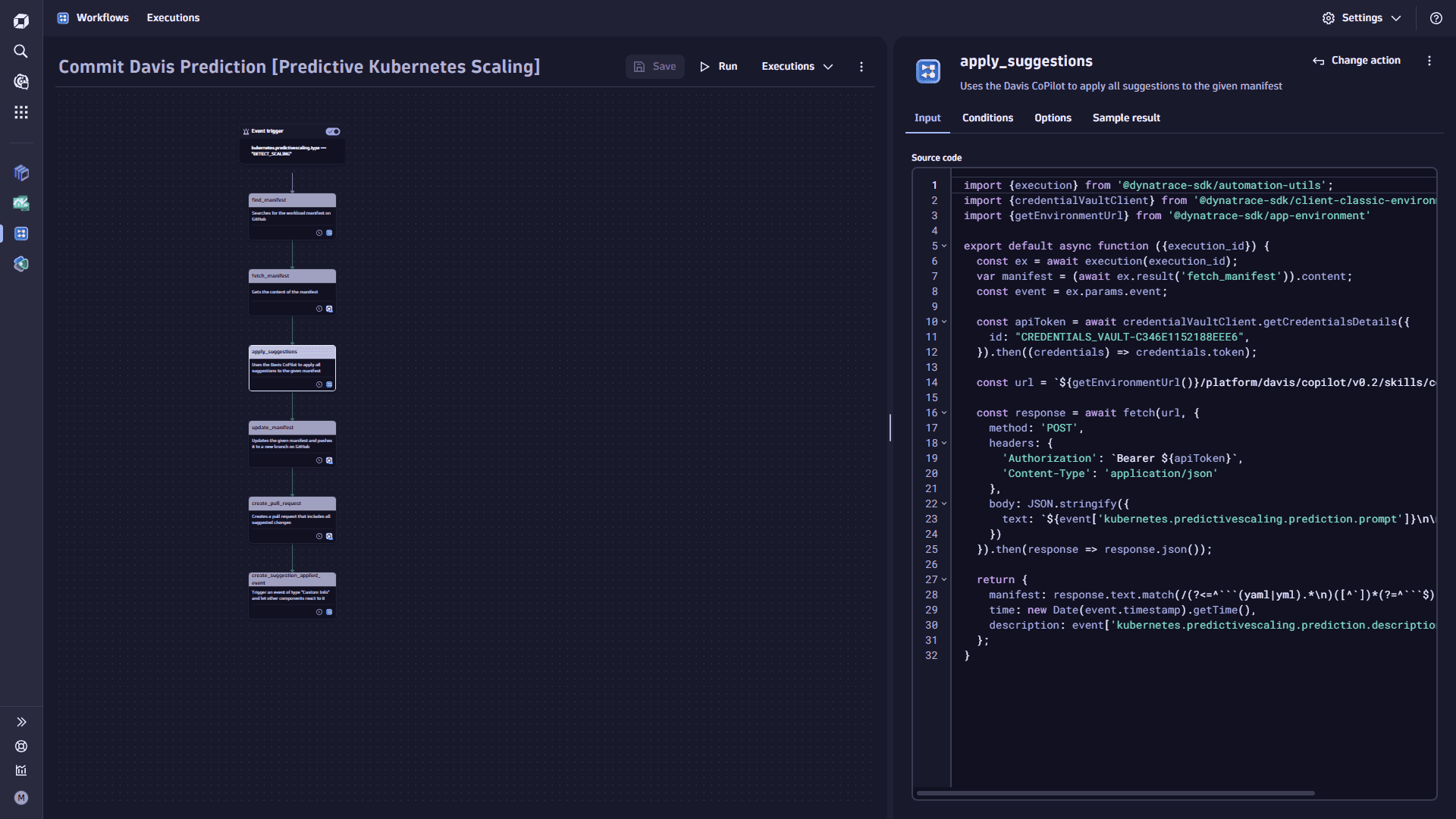 Use case: Predictive Autoscaling for Kubernetes Workloads - Commit Davis Prediction workflow -apply suggestions