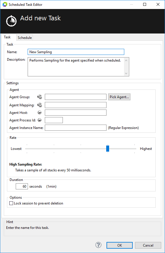 Sampling Task Configuration