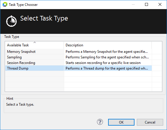Task type chooser