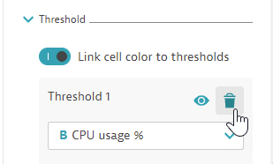 Delete threshold settings
