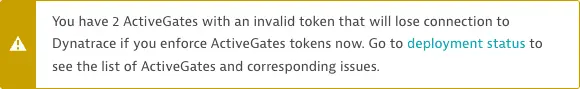 ActiveGate token issues