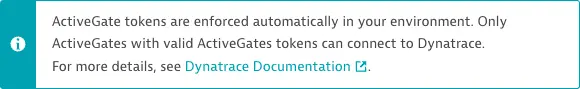 ActiveGate tokens enforced