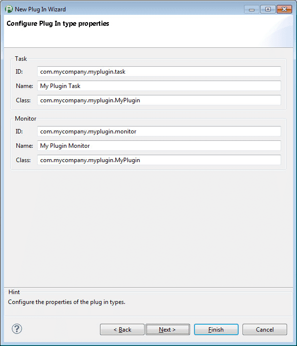 Configure Plugin Type Properties