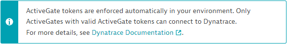 ActiveGate tokens enforced