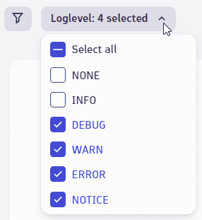 Multi-select variable with four values selected