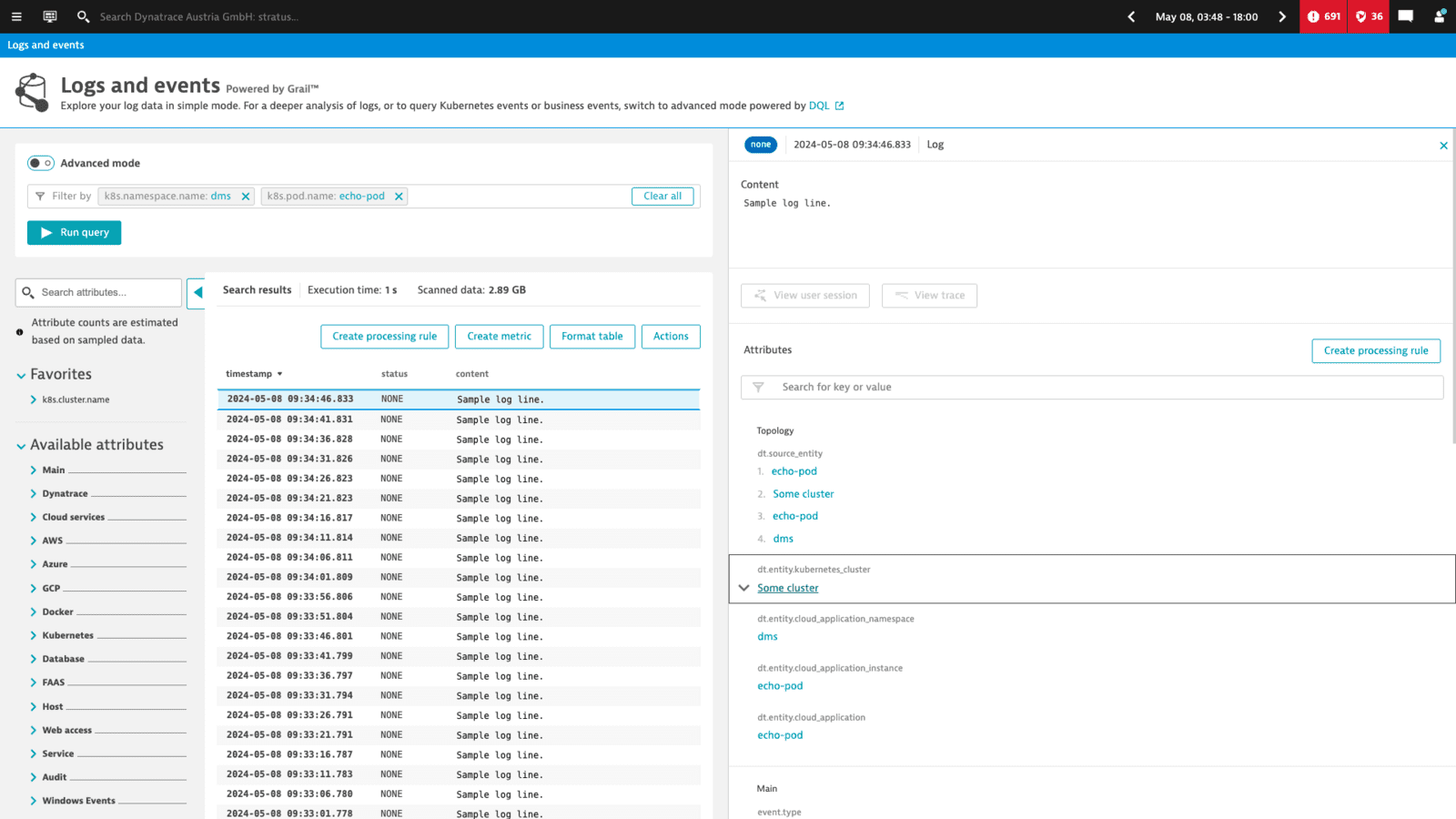 Stream Kubernetes logs with Fluent Bit (Logs Classic) — Dynatrace Docs